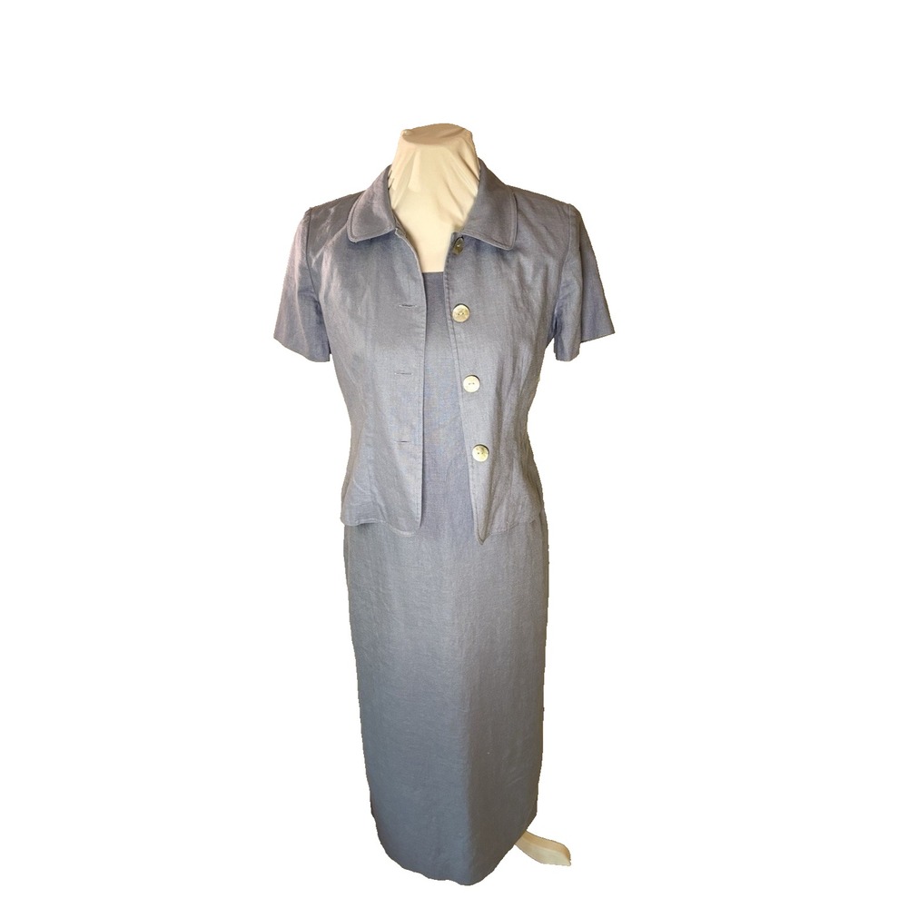 NWT Y2K Vintage Jessica Howard blue Dress Womens SZ 4 Petite, 2 piece set, MOP